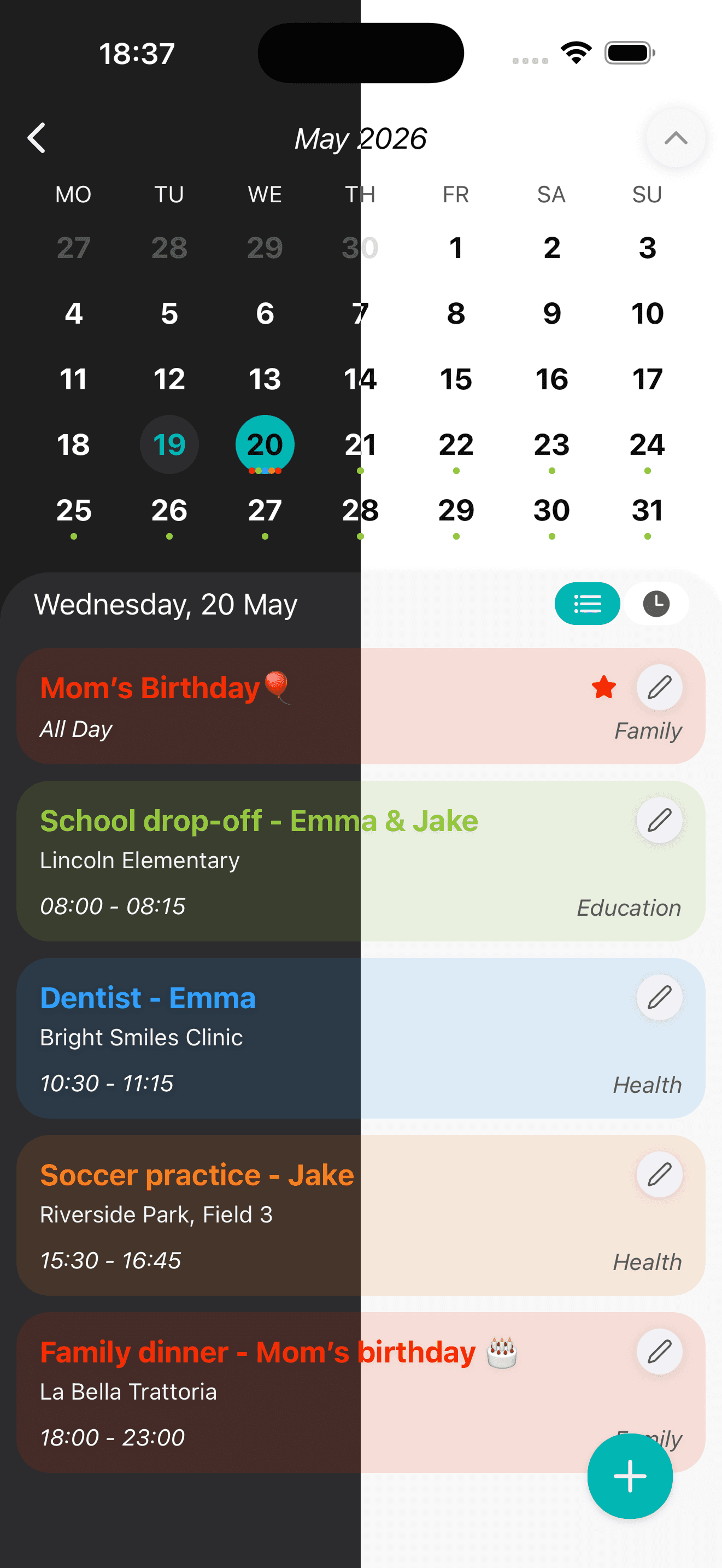 Inspo collaborative calendar